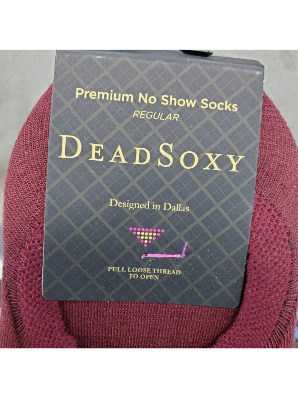 Sock Bundle Four Count Mens Size One Size Blue & Burgundy No Show Socks *NWT*